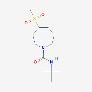 molecular formula C12H24N2O3S B6781374 N-tert-butyl-4-methylsulfonylazepane-1-carboxamide 