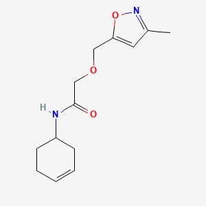molecular formula C13H18N2O3 B6781548 N-cyclohex-3-en-1-yl-2-[(3-methyl-1,2-oxazol-5-yl)methoxy]acetamide 