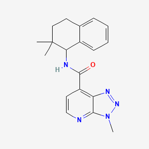 molecular formula C19H21N5O B6781603 N-(2,2-dimethyl-3,4-dihydro-1H-naphthalen-1-yl)-3-methyltriazolo[4,5-b]pyridine-7-carboxamide 
