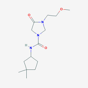 molecular formula C14H25N3O3 B6781736 N-(3,3-dimethylcyclopentyl)-3-(2-methoxyethyl)-4-oxoimidazolidine-1-carboxamide 