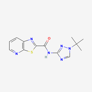 molecular formula C13H14N6OS B6781863 N-(1-tert-butyl-1,2,4-triazol-3-yl)-[1,3]thiazolo[5,4-b]pyridine-2-carboxamide 