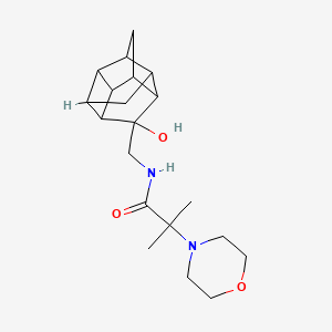 molecular formula C20H30N2O3 B6781887 N-[(8-hydroxy-8-pentacyclo[5.4.0.02,6.03,10.05,9]undecanyl)methyl]-2-methyl-2-morpholin-4-ylpropanamide 