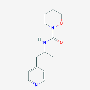molecular formula C13H19N3O2 B6782365 N-(1-pyridin-4-ylpropan-2-yl)oxazinane-2-carboxamide 