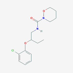 molecular formula C15H21ClN2O3 B6782373 N-[2-(2-chlorophenoxy)butyl]oxazinane-2-carboxamide 