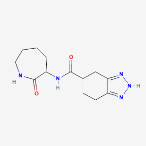molecular formula C13H19N5O2 B6782900 N-(2-oxoazepan-3-yl)-4,5,6,7-tetrahydro-2H-benzotriazole-5-carboxamide 