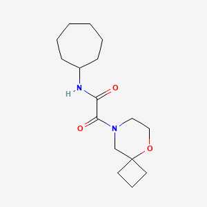 molecular formula C16H26N2O3 B6782902 N-cycloheptyl-2-(5-oxa-8-azaspiro[3.5]nonan-8-yl)-2-oxoacetamide 