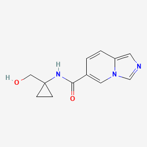 molecular formula C12H13N3O2 B6782998 N-[1-(hydroxymethyl)cyclopropyl]imidazo[1,5-a]pyridine-6-carboxamide 