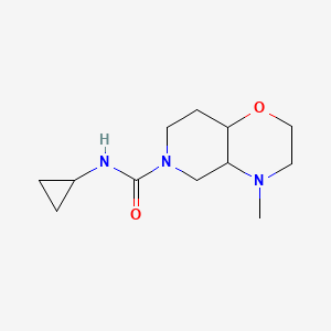 molecular formula C12H21N3O2 B6783169 N-cyclopropyl-4-methyl-3,4a,5,7,8,8a-hexahydro-2H-pyrido[4,3-b][1,4]oxazine-6-carboxamide 