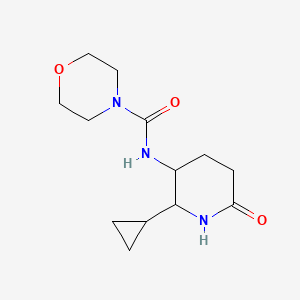 molecular formula C13H21N3O3 B6783179 N-(2-cyclopropyl-6-oxopiperidin-3-yl)morpholine-4-carboxamide 