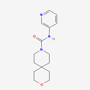 molecular formula C15H21N3O2 B6783195 N-pyridin-3-yl-3-oxa-9-azaspiro[5.5]undecane-9-carboxamide 