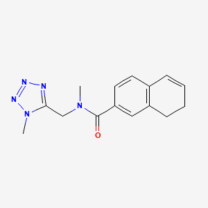 molecular formula C15H17N5O B6783406 N-methyl-N-[(1-methyltetrazol-5-yl)methyl]-7,8-dihydronaphthalene-2-carboxamide 