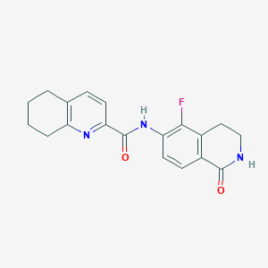 molecular formula C19H18FN3O2 B6783485 N-(5-fluoro-1-oxo-3,4-dihydro-2H-isoquinolin-6-yl)-5,6,7,8-tetrahydroquinoline-2-carboxamide 