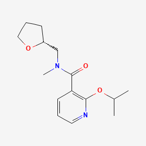 molecular formula C15H22N2O3 B6783573 N-methyl-N-[[(2R)-oxolan-2-yl]methyl]-2-propan-2-yloxypyridine-3-carboxamide 