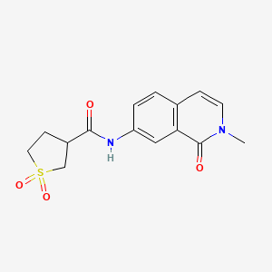 molecular formula C15H16N2O4S B6783588 N-(2-methyl-1-oxoisoquinolin-7-yl)-1,1-dioxothiolane-3-carboxamide 