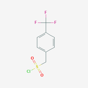 molecular formula C8H6ClF3O2S B067842 [4-(Trifluoromethyl)phenyl]methanesulfonyl chloride CAS No. 163295-75-8
