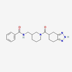molecular formula C20H25N5O2 B6784213 N-[[1-(4,5,6,7-tetrahydro-2H-benzotriazole-5-carbonyl)piperidin-3-yl]methyl]benzamide 