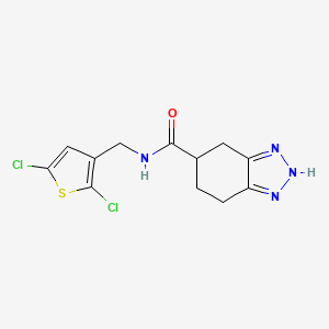 molecular formula C12H12Cl2N4OS B6784365 N-[(2,5-dichlorothiophen-3-yl)methyl]-4,5,6,7-tetrahydro-2H-benzotriazole-5-carboxamide 