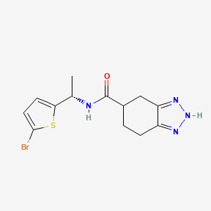 molecular formula C13H15BrN4OS B6784498 N-[(1S)-1-(5-bromothiophen-2-yl)ethyl]-4,5,6,7-tetrahydro-2H-benzotriazole-5-carboxamide 