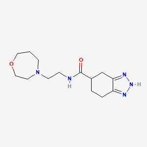 molecular formula C14H23N5O2 B6784505 N-[2-(1,4-oxazepan-4-yl)ethyl]-4,5,6,7-tetrahydro-2H-benzotriazole-5-carboxamide 