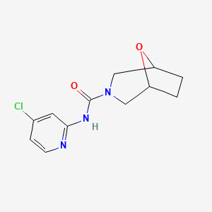 molecular formula C12H14ClN3O2 B6784637 N-(4-chloropyridin-2-yl)-8-oxa-3-azabicyclo[3.2.1]octane-3-carboxamide 