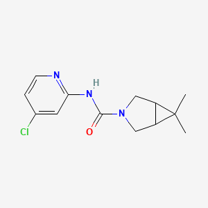 molecular formula C13H16ClN3O B6784644 N-(4-chloropyridin-2-yl)-6,6-dimethyl-3-azabicyclo[3.1.0]hexane-3-carboxamide 