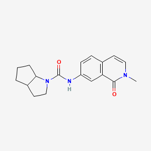 molecular formula C18H21N3O2 B6784663 N-(2-methyl-1-oxoisoquinolin-7-yl)-3,3a,4,5,6,6a-hexahydro-2H-cyclopenta[b]pyrrole-1-carboxamide 