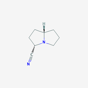 1H-Pyrrolizine-3-carbonitrile,hexahydro-,(3S-trans)-(9CI)