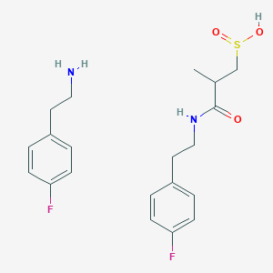 molecular formula C20H26F2N2O3S B067850 1-Propanesulfinic acid, 3-((2-(4-fluorophenyl)ethyl)amino)-2-methyl-3-oxo-, compd. with 4-fluorobenzeneethanamine CAS No. 171359-21-0