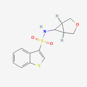 molecular formula C13H13NO3S2 B6785494 N-[(1R,5S)-3-oxabicyclo[3.1.0]hexan-6-yl]-1-benzothiophene-3-sulfonamide 