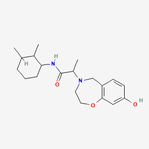 molecular formula C20H30N2O3 B6785665 N-(2,3-dimethylcyclohexyl)-2-(8-hydroxy-3,5-dihydro-2H-1,4-benzoxazepin-4-yl)propanamide 