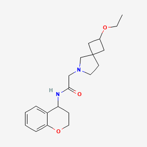 molecular formula C20H28N2O3 B6785683 N-(3,4-dihydro-2H-chromen-4-yl)-2-(2-ethoxy-6-azaspiro[3.4]octan-6-yl)acetamide 