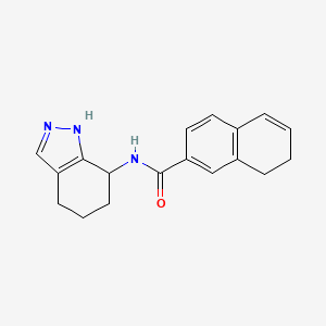 molecular formula C18H19N3O B6785749 N-(4,5,6,7-tetrahydro-1H-indazol-7-yl)-7,8-dihydronaphthalene-2-carboxamide 