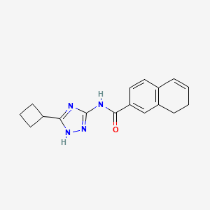 molecular formula C17H18N4O B6785795 N-(5-cyclobutyl-1H-1,2,4-triazol-3-yl)-7,8-dihydronaphthalene-2-carboxamide 