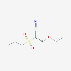 molecular formula C8H13NO3S B067858 3-ethoxy-2-propylsulfonylprop-2-enenitrile CAS No. 175201-52-2