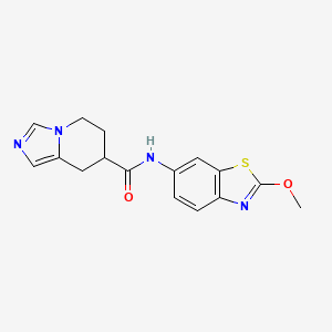 molecular formula C16H16N4O2S B6785956 N-(2-methoxy-1,3-benzothiazol-6-yl)-5,6,7,8-tetrahydroimidazo[1,5-a]pyridine-7-carboxamide 