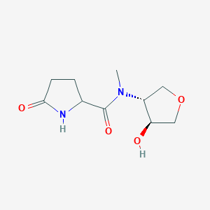 molecular formula C10H16N2O4 B6786390 N-[(3R,4S)-4-hydroxyoxolan-3-yl]-N-methyl-5-oxopyrrolidine-2-carboxamide 
