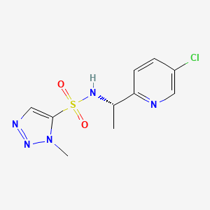molecular formula C10H12ClN5O2S B6786790 N-[(1S)-1-(5-chloropyridin-2-yl)ethyl]-3-methyltriazole-4-sulfonamide 