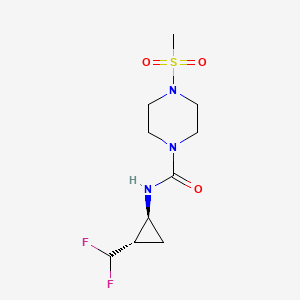 molecular formula C10H17F2N3O3S B6787020 N-[(1S,2S)-2-(difluoromethyl)cyclopropyl]-4-methylsulfonylpiperazine-1-carboxamide 