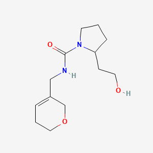 molecular formula C13H22N2O3 B6787684 N-(3,6-dihydro-2H-pyran-5-ylmethyl)-2-(2-hydroxyethyl)pyrrolidine-1-carboxamide 
