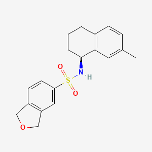 molecular formula C19H21NO3S B6788050 N-[(1S)-7-methyl-1,2,3,4-tetrahydronaphthalen-1-yl]-1,3-dihydro-2-benzofuran-5-sulfonamide 