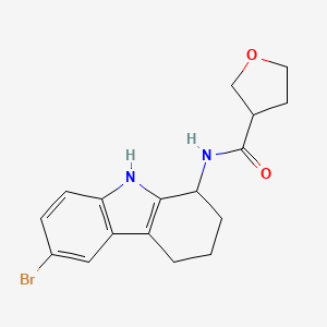 molecular formula C17H19BrN2O2 B6788133 N-(6-bromo-2,3,4,9-tetrahydro-1H-carbazol-1-yl)oxolane-3-carboxamide 