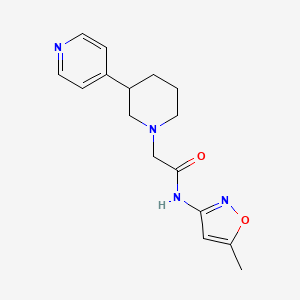 molecular formula C16H20N4O2 B6788595 N-(5-methyl-1,2-oxazol-3-yl)-2-(3-pyridin-4-ylpiperidin-1-yl)acetamide 