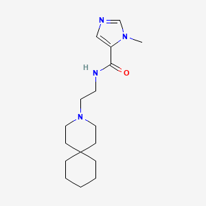 molecular formula C17H28N4O B6788697 N-[2-(3-azaspiro[5.5]undecan-3-yl)ethyl]-3-methylimidazole-4-carboxamide 