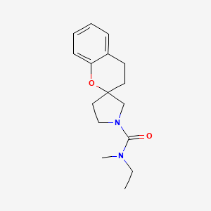 molecular formula C16H22N2O2 B6788834 N-ethyl-N-methylspiro[3,4-dihydrochromene-2,3'-pyrrolidine]-1'-carboxamide 