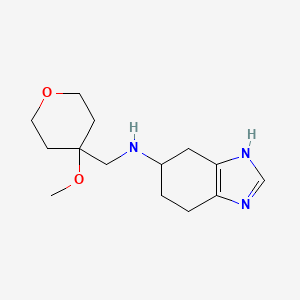 molecular formula C14H23N3O2 B6789123 N-[(4-methoxyoxan-4-yl)methyl]-4,5,6,7-tetrahydro-3H-benzimidazol-5-amine 