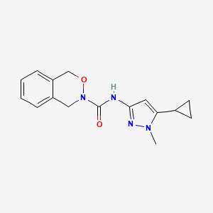 molecular formula C16H18N4O2 B6789208 N-(5-cyclopropyl-1-methylpyrazol-3-yl)-1,4-dihydro-2,3-benzoxazine-3-carboxamide 