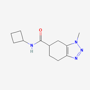 molecular formula C12H18N4O B6789265 N-cyclobutyl-3-methyl-4,5,6,7-tetrahydrobenzotriazole-5-carboxamide 