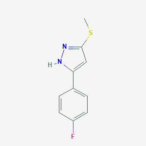 3-(4-Fluorophenyl)-5-(methylthio)-1H-pyrazole