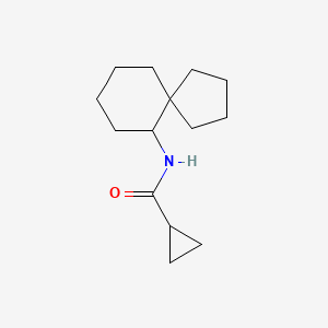 molecular formula C14H23NO B6790041 N-spiro[4.5]decan-10-ylcyclopropanecarboxamide 
