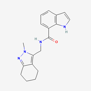 molecular formula C18H20N4O B6790068 N-[(2-methyl-4,5,6,7-tetrahydroindazol-3-yl)methyl]-1H-indole-7-carboxamide 